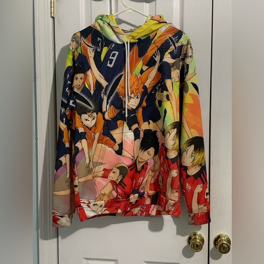 Haikyuu anime hoodie, medium, soft material